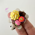 Miniature Chocolate Turtle fridge magnet