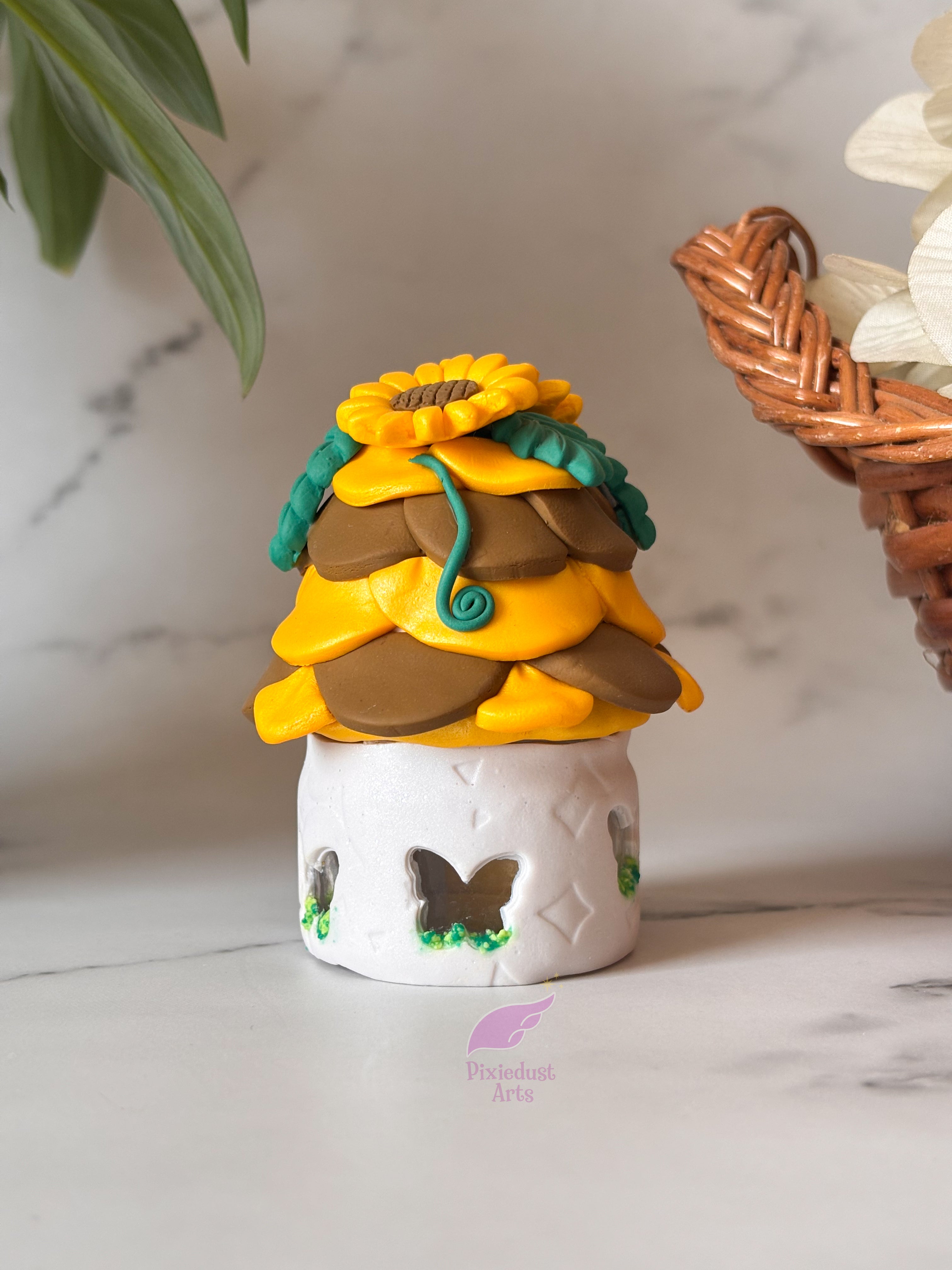 Yellow Fairy House Lamp