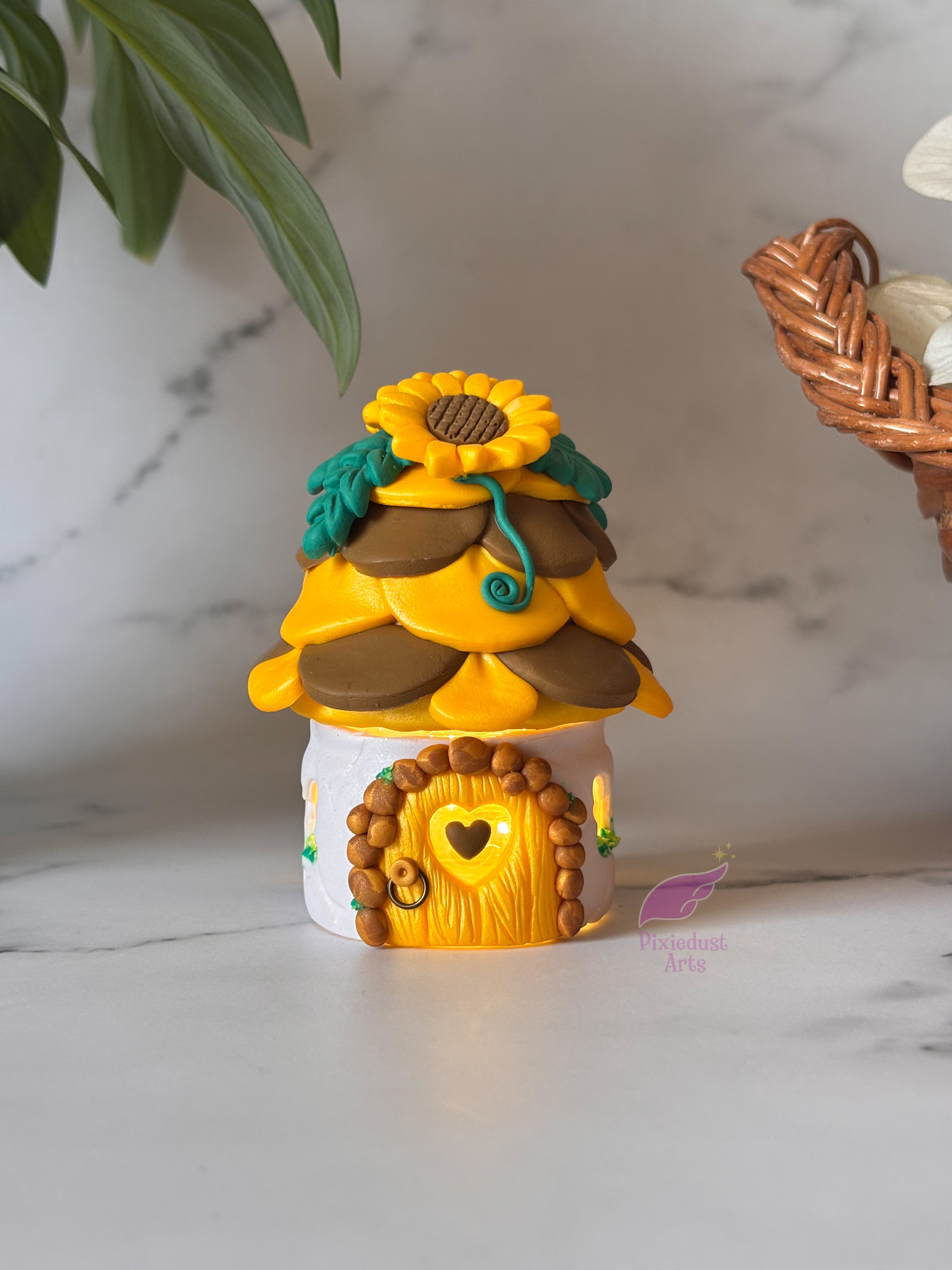 Yellow Fairy House Lamp
