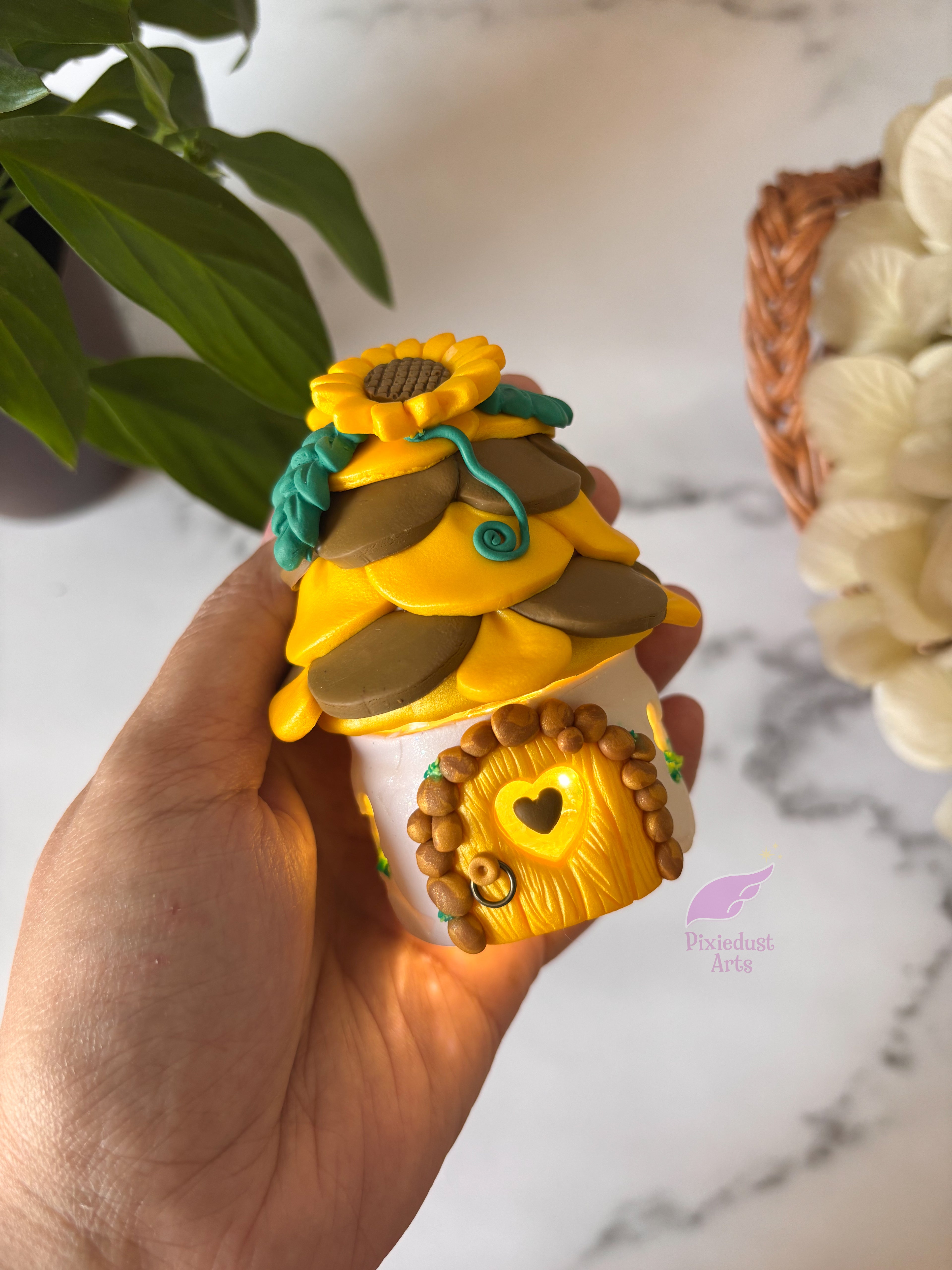 Yellow Fairy House Lamp