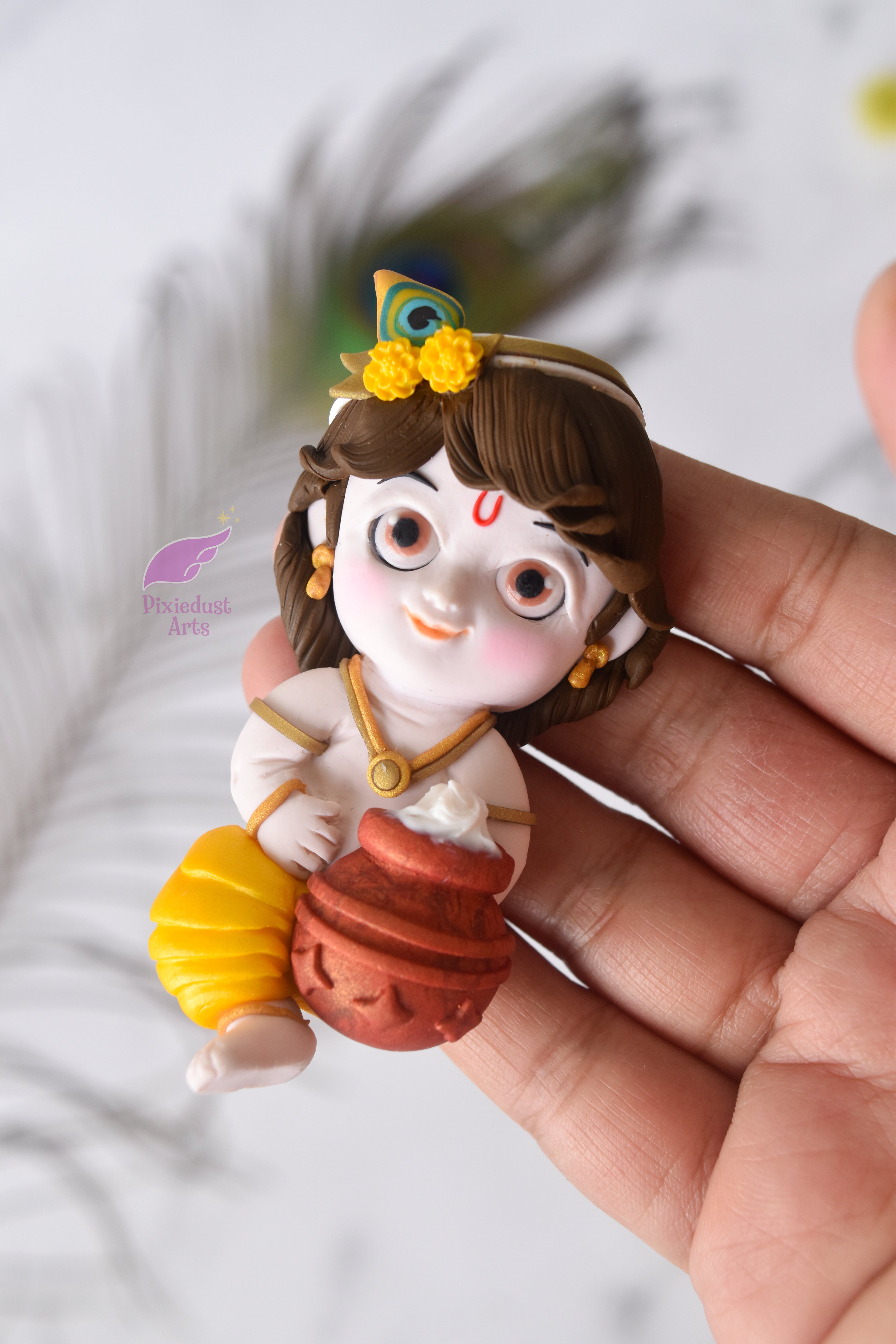 Miniature Baby Krishna fridge magnet
