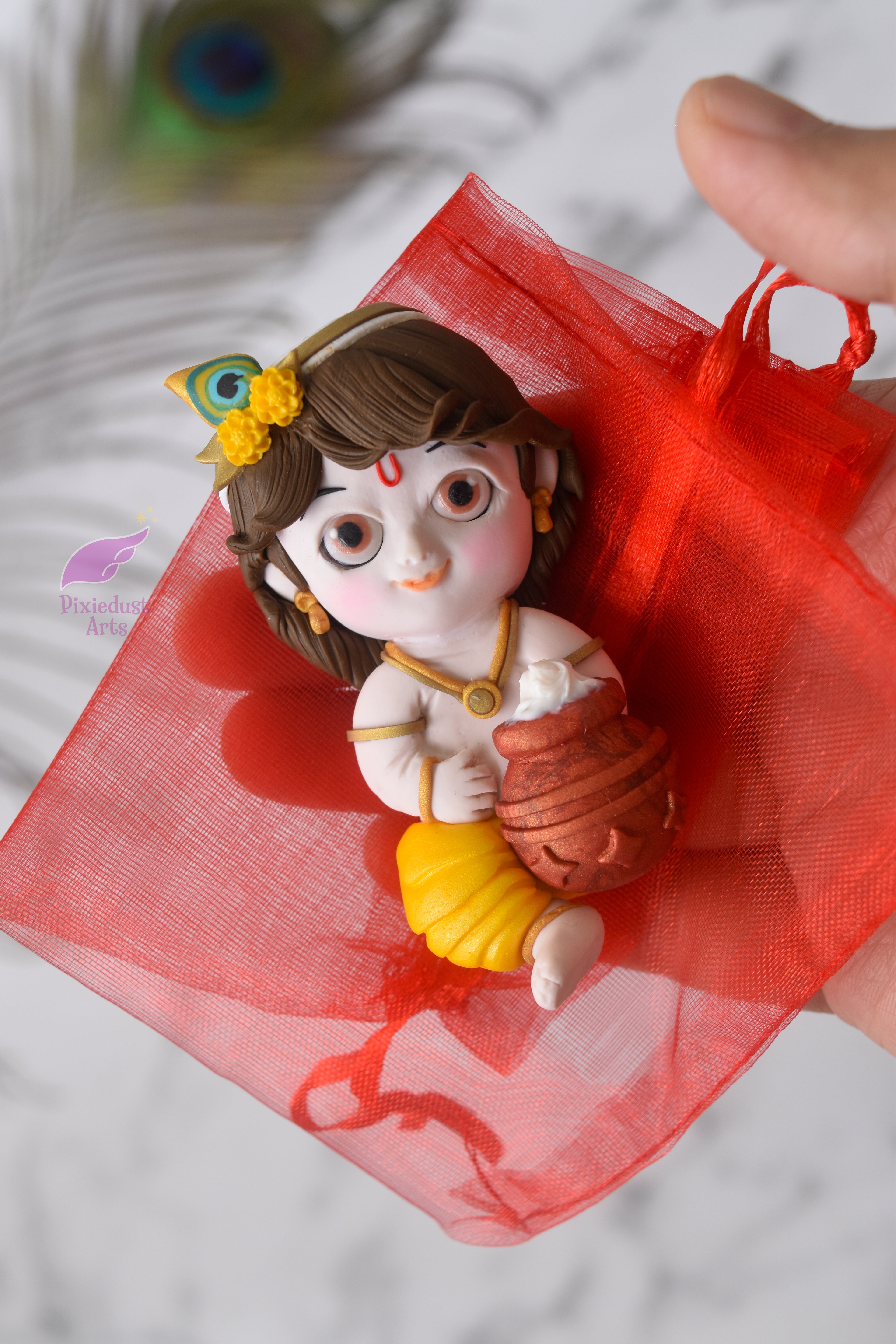 Miniature Baby Krishna fridge magnet