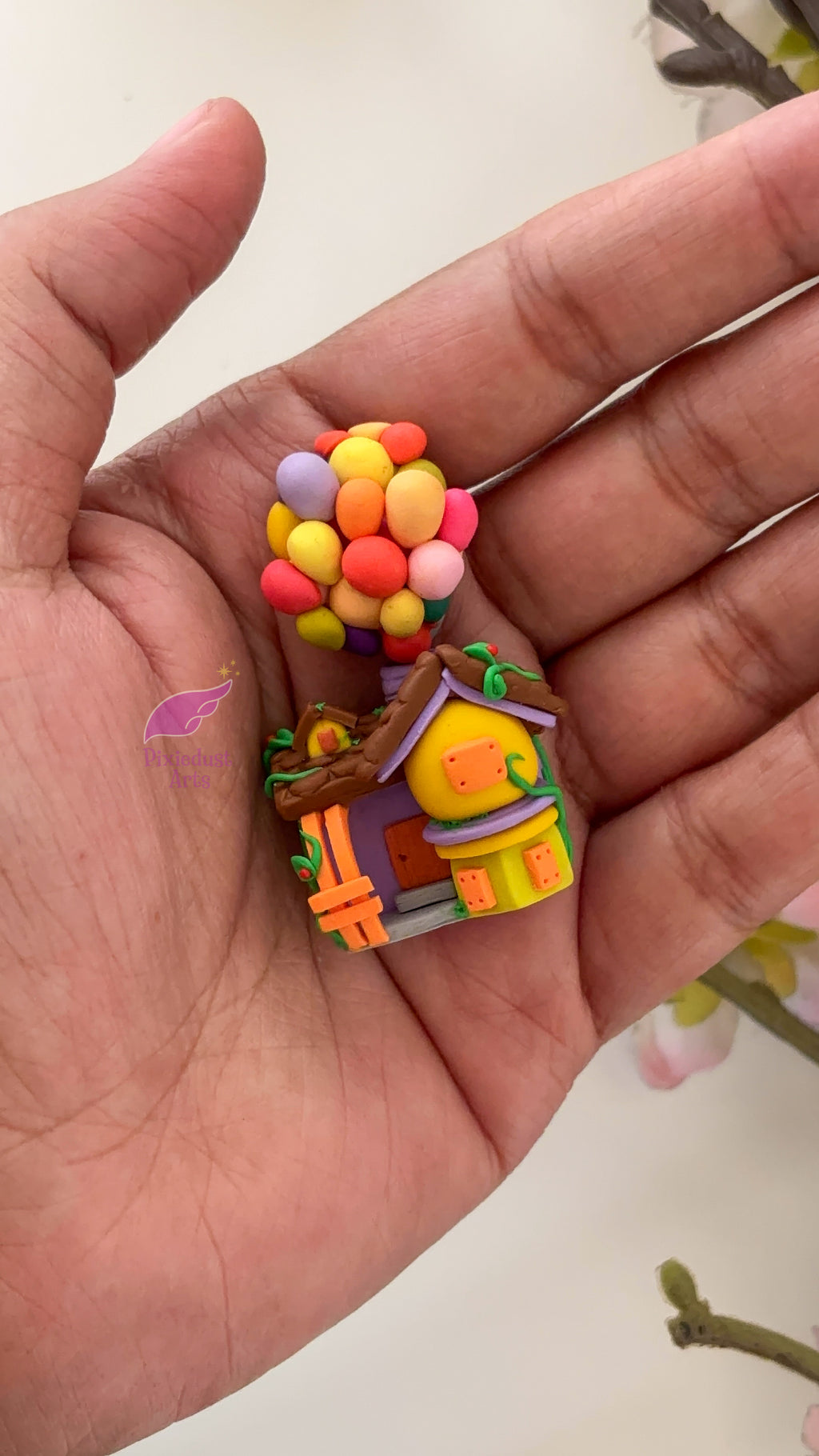 Miniature Balloon House fridge magnet