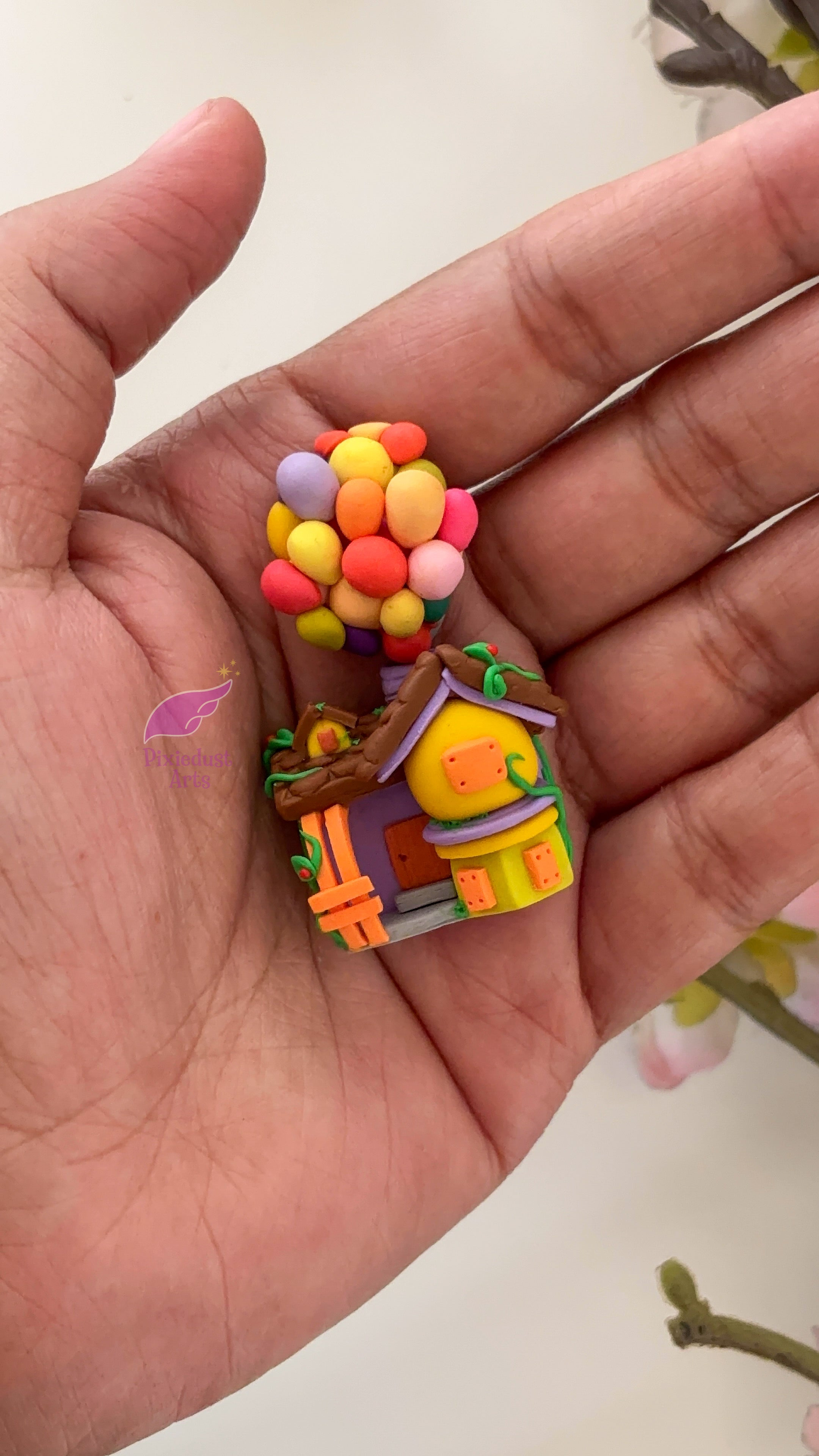 Miniature Balloon House fridge magnet
