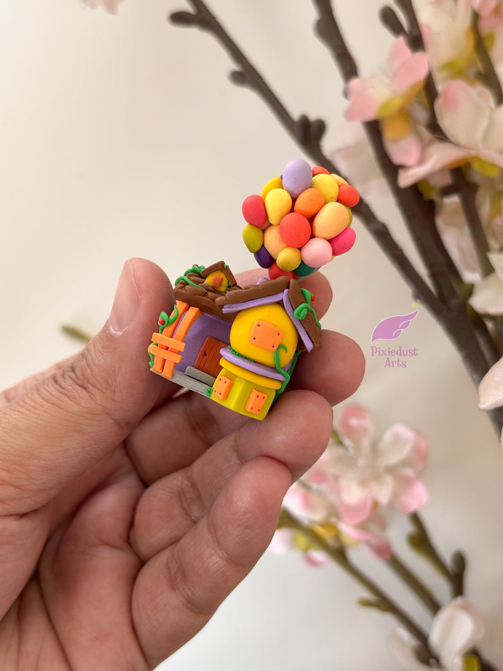 Miniature Balloon House fridge magnet