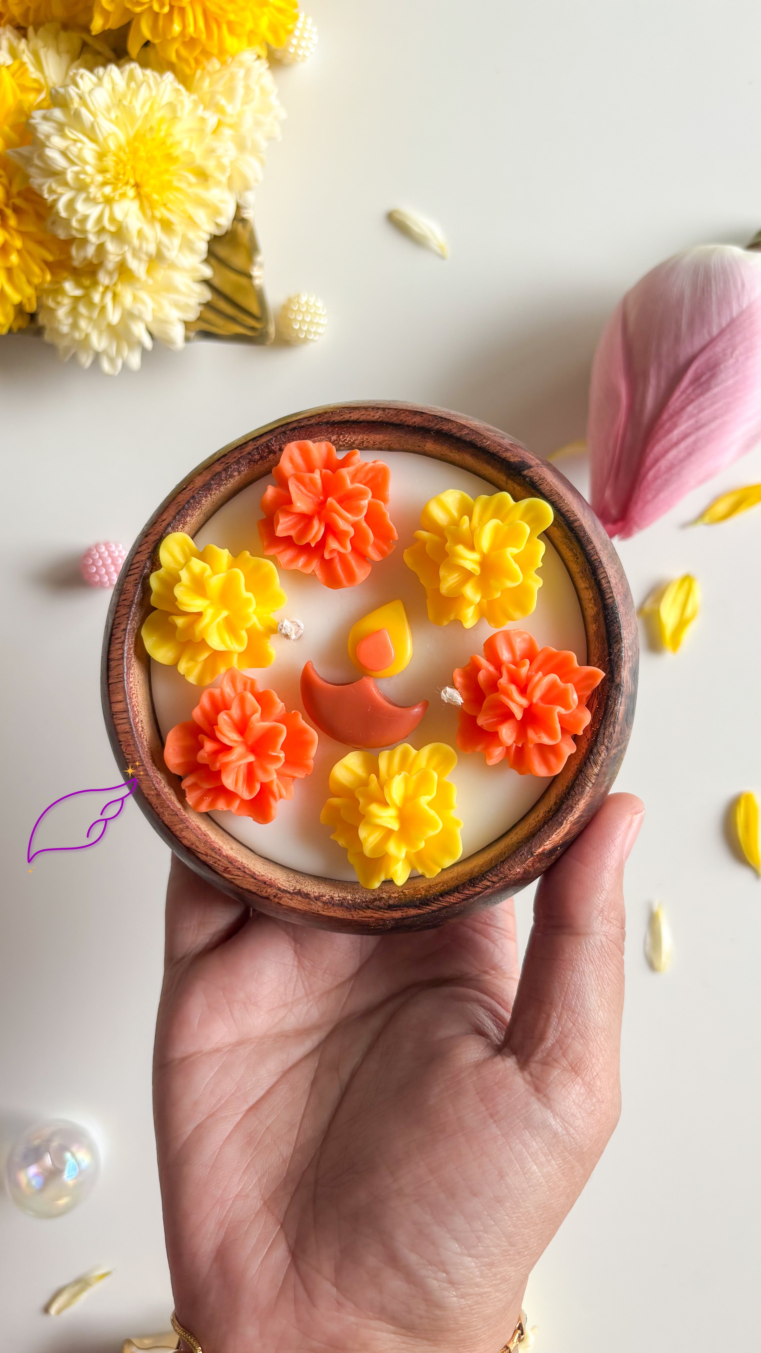 Diya Motif Candle