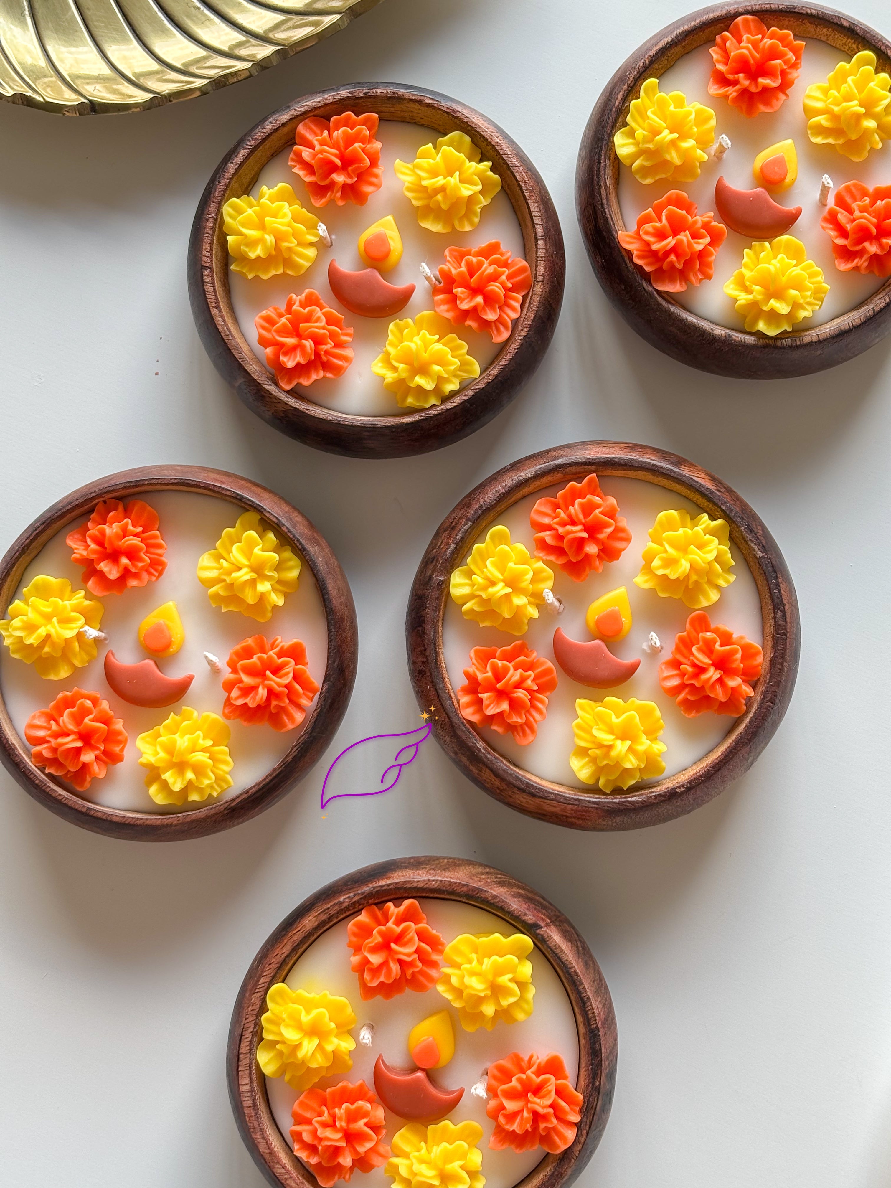 Diya Motif Candle