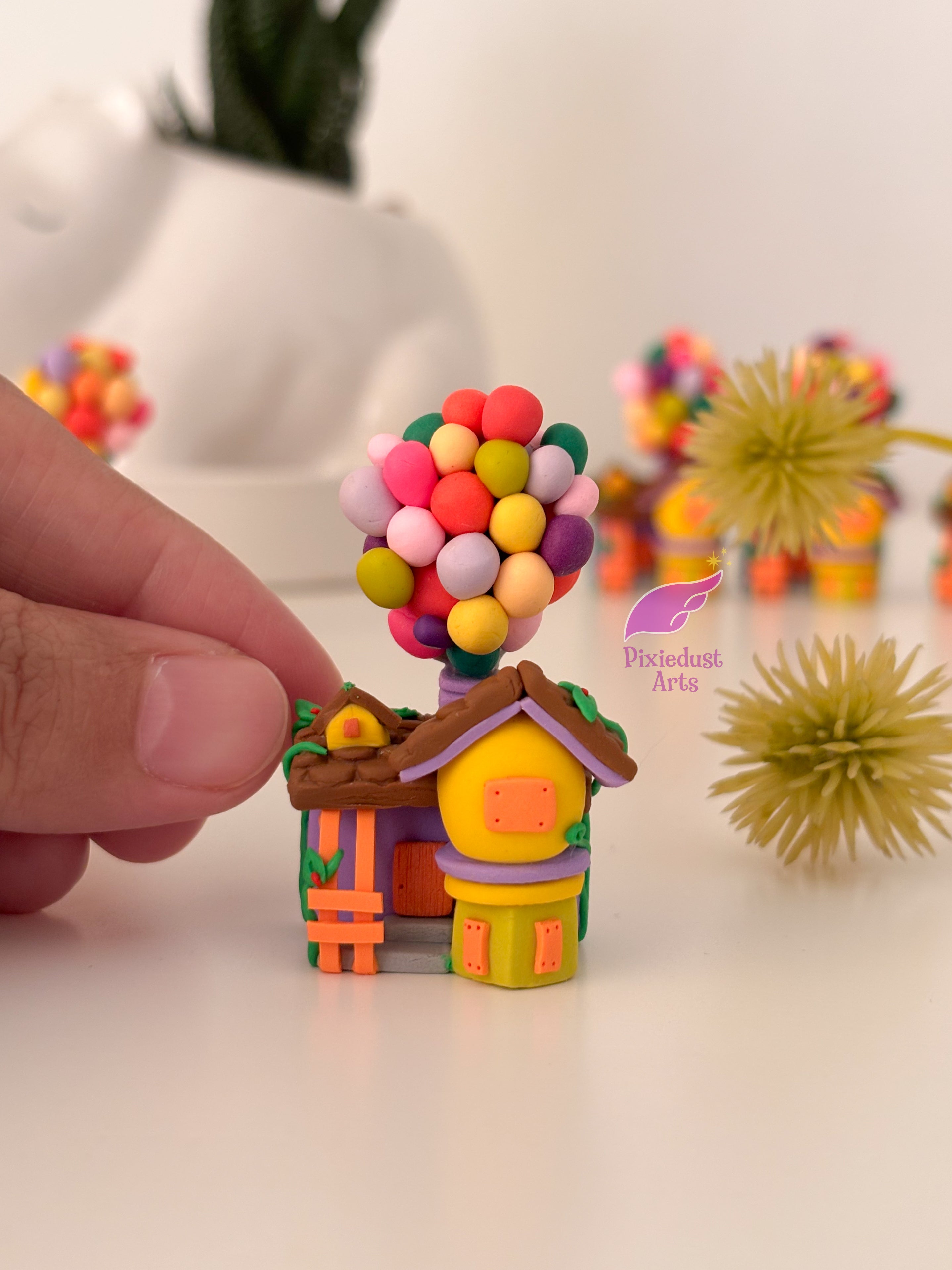 Miniature Balloon House fridge magnet