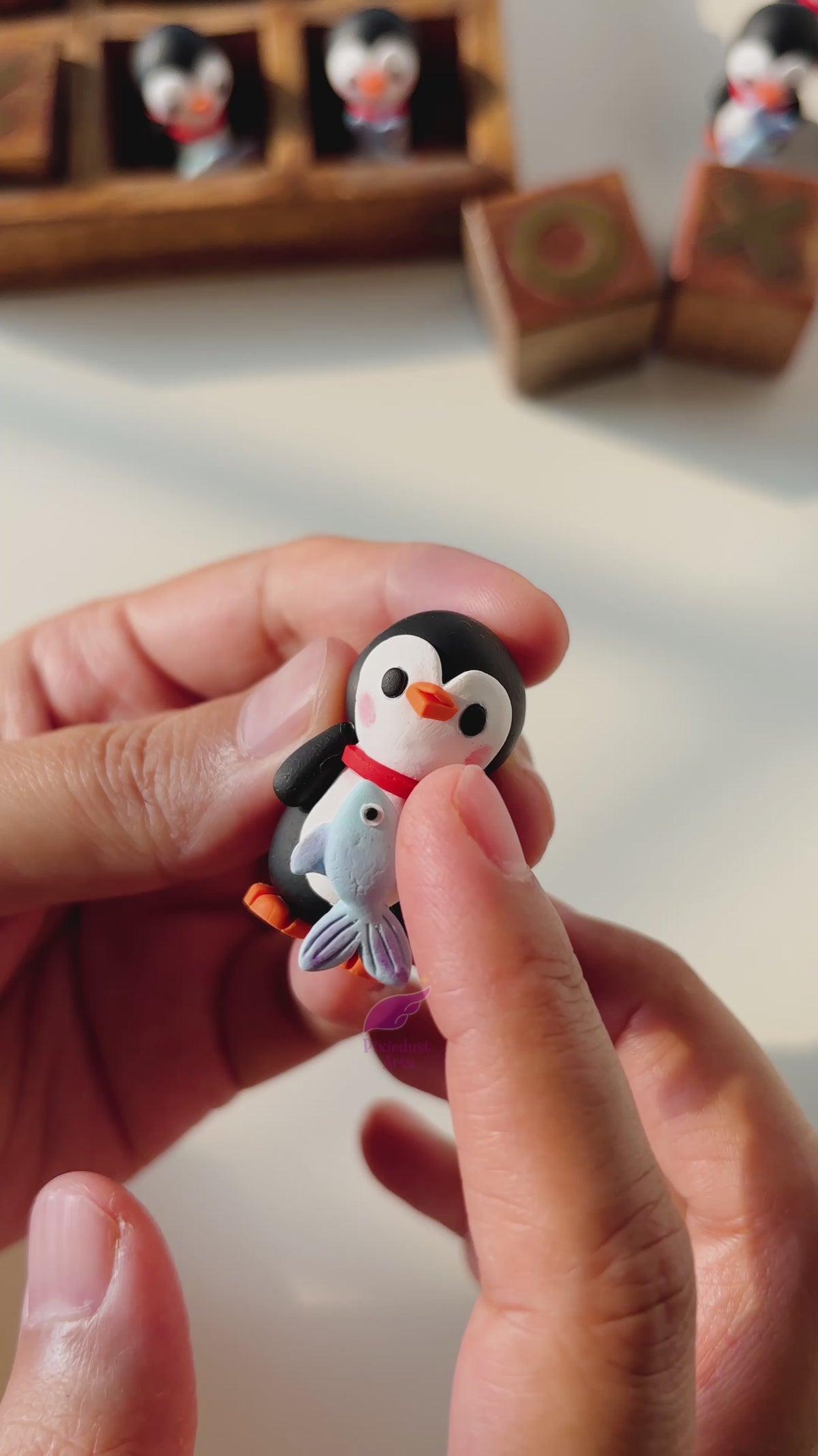Penguin Buddy with Spinning Fish